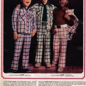 Vintage plaid kids slacks